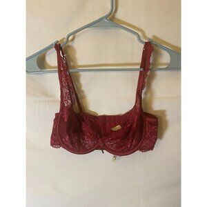 Intimatley Sexy red Lacy Bra Underwire Pushup Womens 32B
